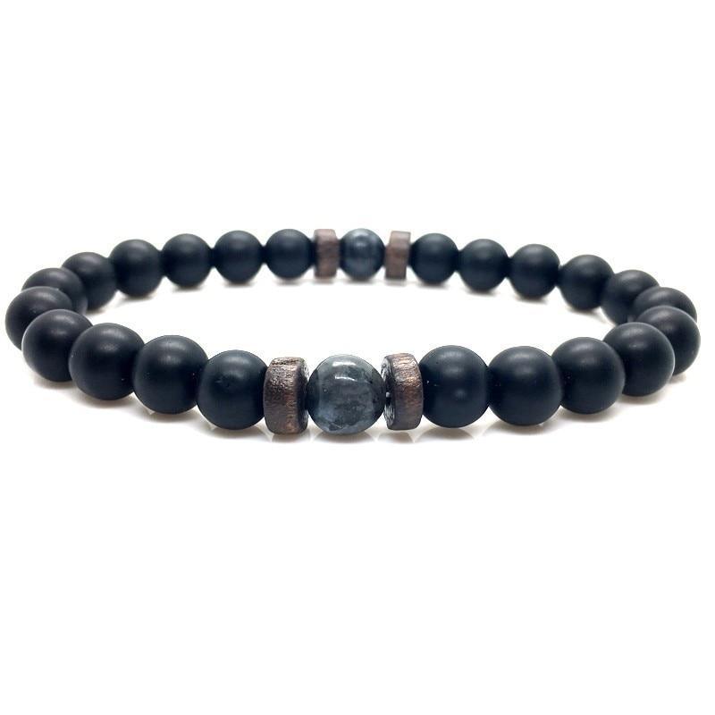 Lava Stone Men Wrist  Bracelet Natural Moonstone Bead Tibetan  Chakra Diffuser Bracelets For Men Jewelry Cool Gifts