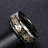 2020 New Men Fashion 316L Stainless Steel Golden Dragon Man's Ring Blu-ray Fluroscent  Celtic Tungsten Rings Simple Fashion High Quality Jewelry Design