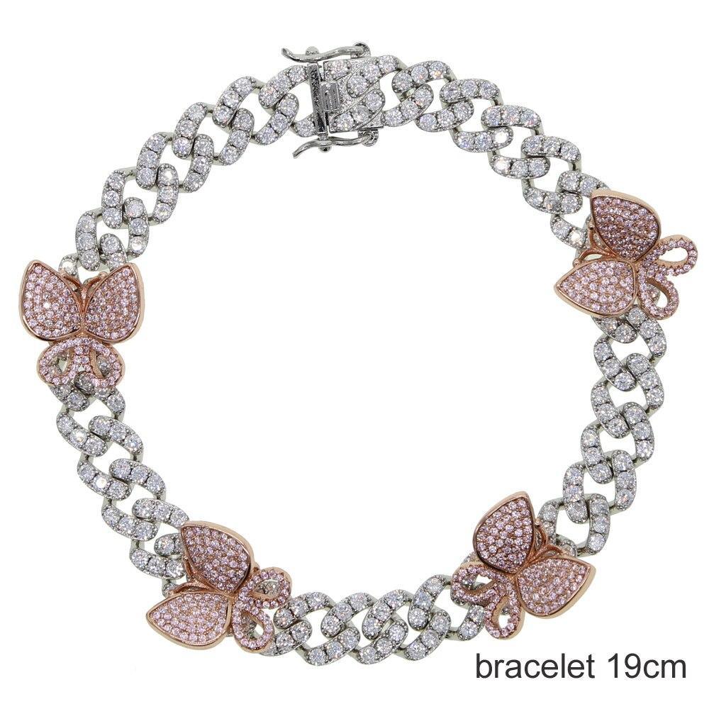 Luxury Chain Brecelet For Leg Sose Silver Color Cuban Style For Anklet Butterfly Jewelry Design