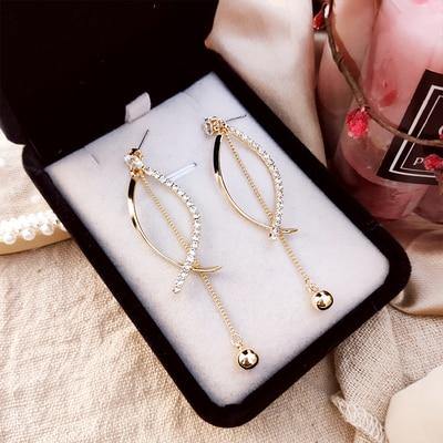 Modern Wind Long Tassel Pendant Luxury Vintage Stud Earrings Great Elegant Exquisite Prevent Allergy Women Jewlery