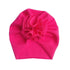 Handamde Elegant Baby Hats for Girls Big Bow Turban Hat Newborn  Baby Beanie Cap Solid Color Style