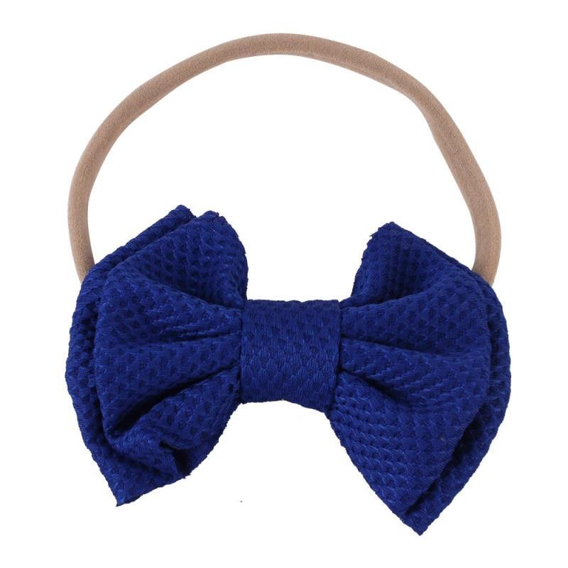 Luxury Cute Baby Girl Headband Ribbon Elastic Rope Big Bow Hair Band Candy Color Pony Tail Ties Ropes For Girls