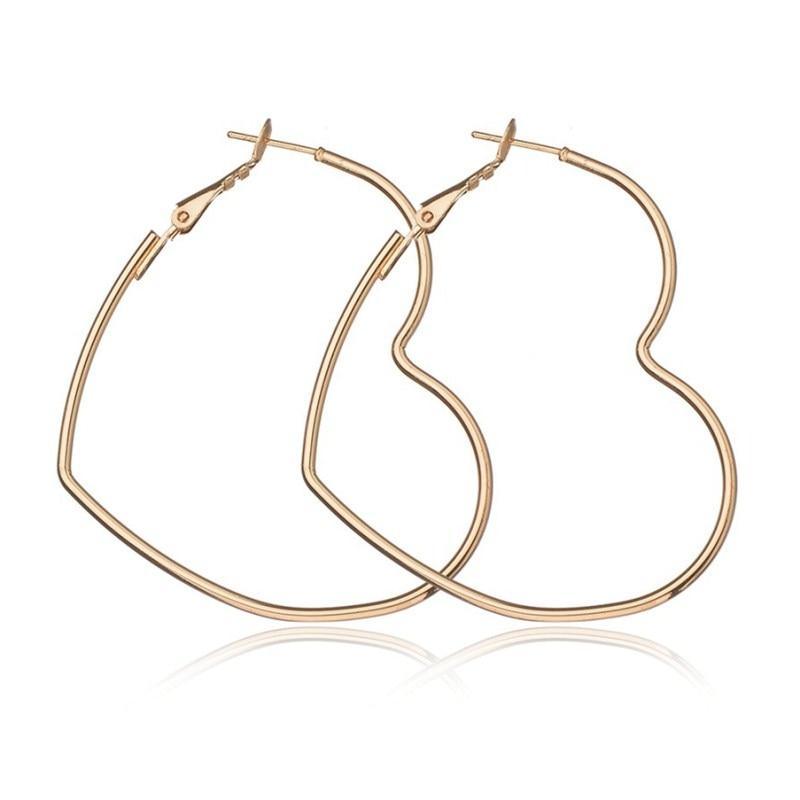 Big Circle Gold and Silver Luxury Woman 40mm 60mm 70mm 80mm Exaggerate Big Smooth Circle Hoop Earrings In Elegant Style