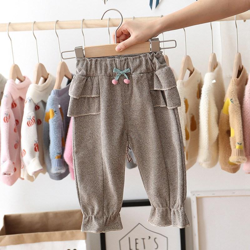 Baby Girls Pants Casual Ruffles Cherry Pants Baby Girl Clothes Long Princess Pants kids