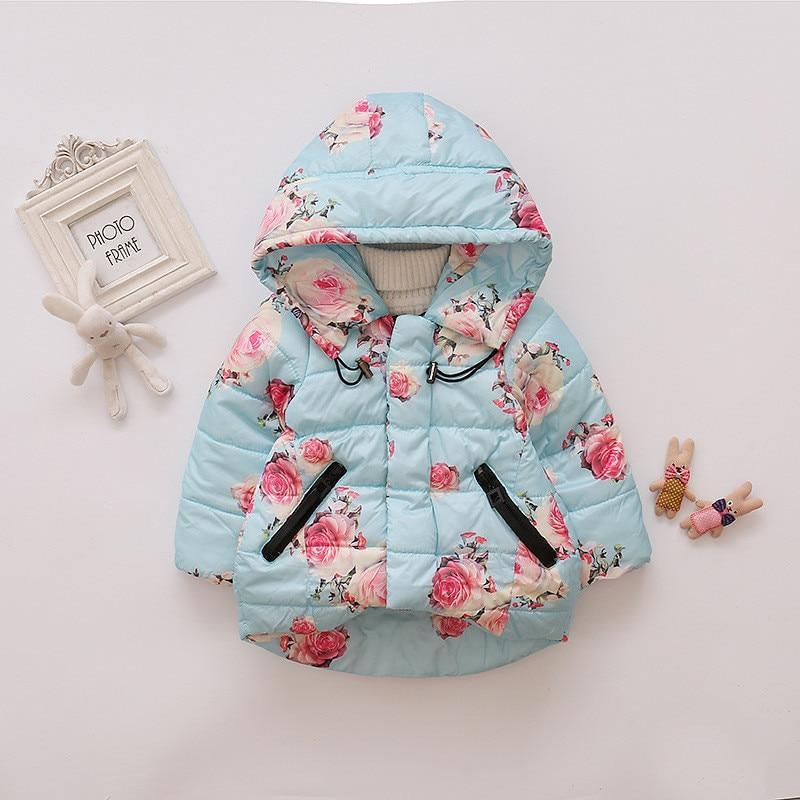 Luxury Modern Designer New Winter Baby Outerwear Hooded Printed Cotton Padded Jacket and Coats For Babies and Girls Kids