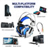 NEW Trend  Gaming Headset Gamer Ear Wired Headphones for Smartphone/PS4/PC/Xbox with Retractable Rotate Microphone and LED Light