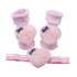 Luxury Modern Big Stretch Hair Band Crown Flower Slip Soft Cotton Socks Two-Piece Kids Children's Headwear For Girls