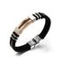 Stainless Steel Silicone Bracelet Men Jewelry Wrist Band Punk Style New Design Men Rubber Charm Brecelet