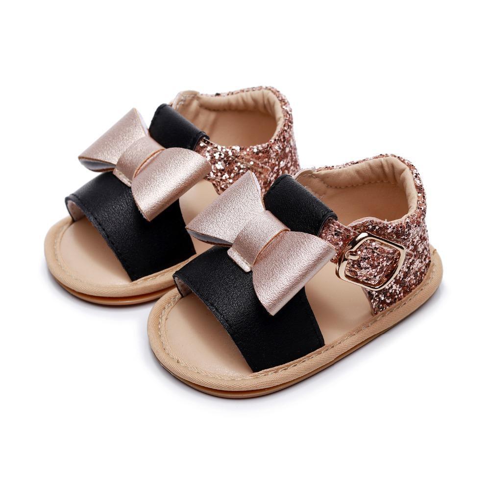 Baby Kids Girl Sandals Pre Walker Newborn PU Leather Soft Sole Shoes Bowknot Girls Shoes