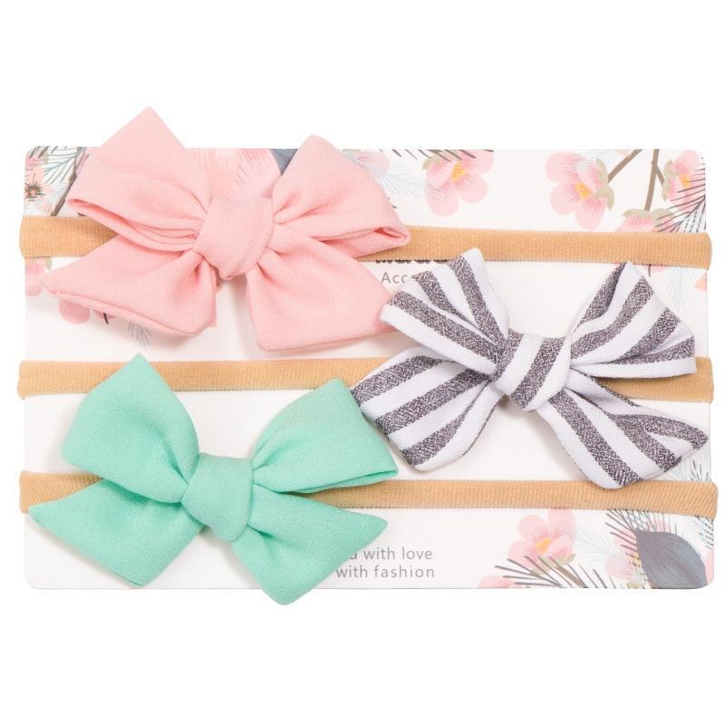 Baby Girls Headband Infant Elastic Headwear Kids Hair Accessories Bow Set For Baby Girls