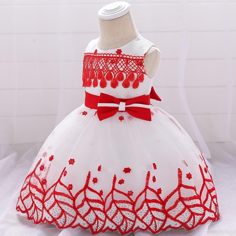 Leaf Embroidered Princess  Children Elegant Dress For Girls  Baby Wedding Dresses Unique Design