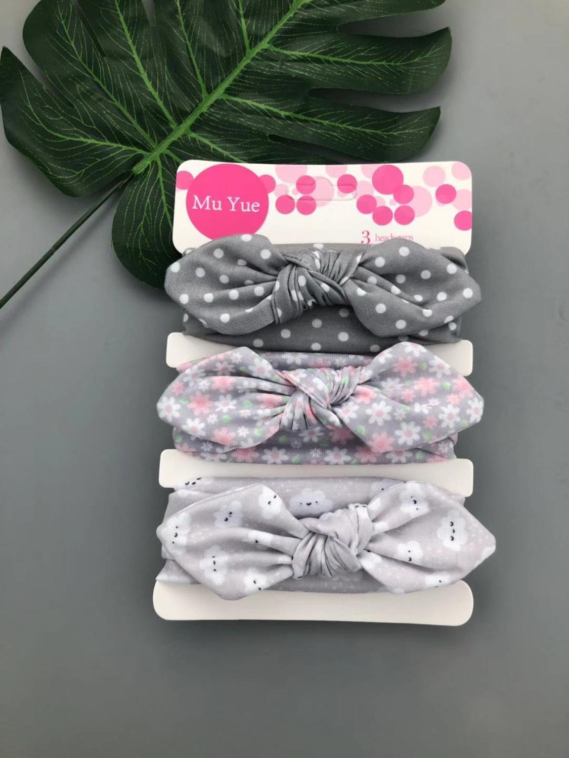 Baby Headband Flower Print Hair Wear for Newborn Baby Girl Headband for Little Girl Headbands Children Bow