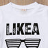 Baby Hip Hop Short Sleeve Summer Toddler Infant Like A Boss Letter Tops T-shirt  and Pants Outfits 2Pcs Ste For Boys