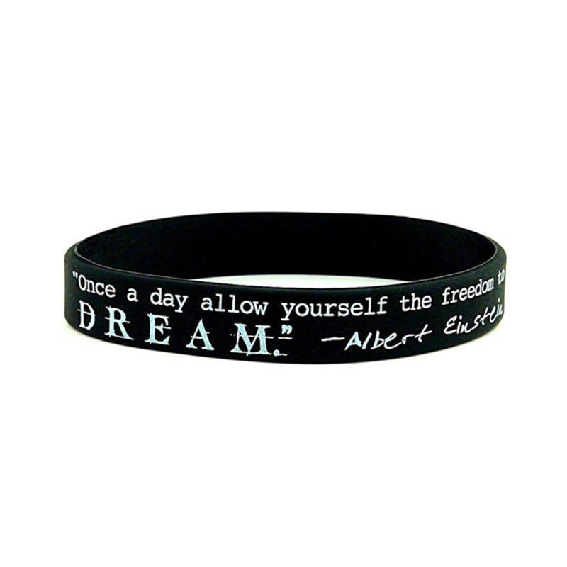 Dream Greatness Believe Motivation Silicone Rubber Bracelets Perfect Gift For Men And Women Cool Style