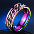 Luxury Chain Cool Stainless Steel Rotatable Men Ring High Quality Spinner Chain Punk Men Jewelry Style for Party Gift