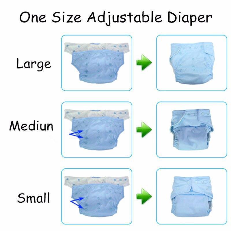 Reusable Waterproof Diaper Baby Bamboo Charcoal Diaper One Size Pocket Baby Nappies For Kids Set