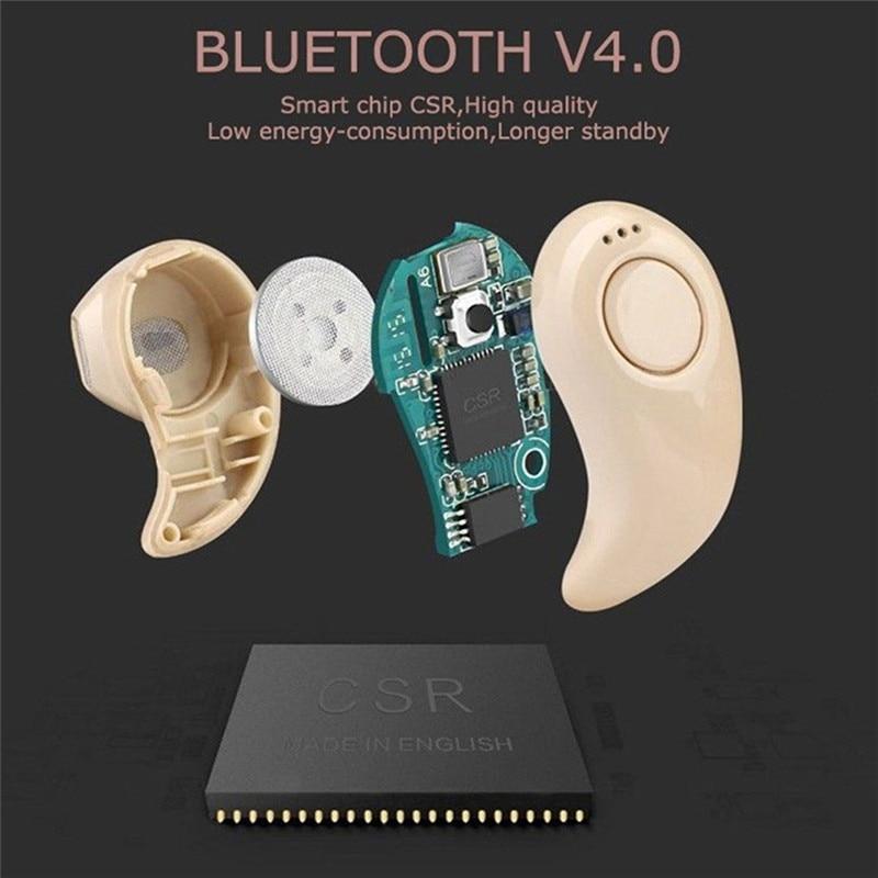 Mini Wireless Bluetooth Earphone in Ear Sport with Mic Handsfree Headset Earbuds for All Phone Android