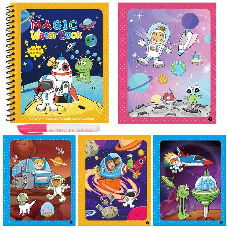 Early Education Montessori Painting Drawing Board For Kids Toys Coloring Book Doodle & Magic Pen Magic Water Drawing Book