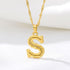 Modern NEW Luxury Shiny Tiny Gold Initial Letter Necklace For Women and Man In Jewelry Hip Hop Retro Design