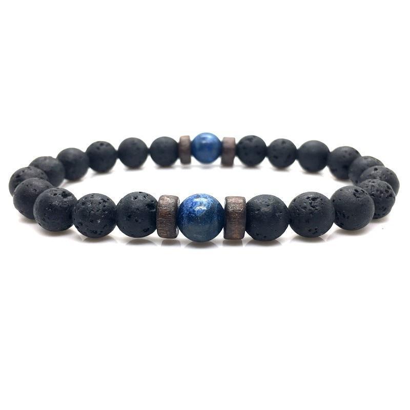 Lava Stone Men Wrist  Bracelet Natural Moonstone Bead Tibetan  Chakra Diffuser Bracelets For Men Jewelry Cool Gifts