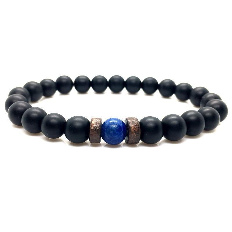 Lava Stone Men Wrist  Bracelet Natural Moonstone Bead Tibetan  Chakra Diffuser Bracelets For Men Jewelry Cool Gifts