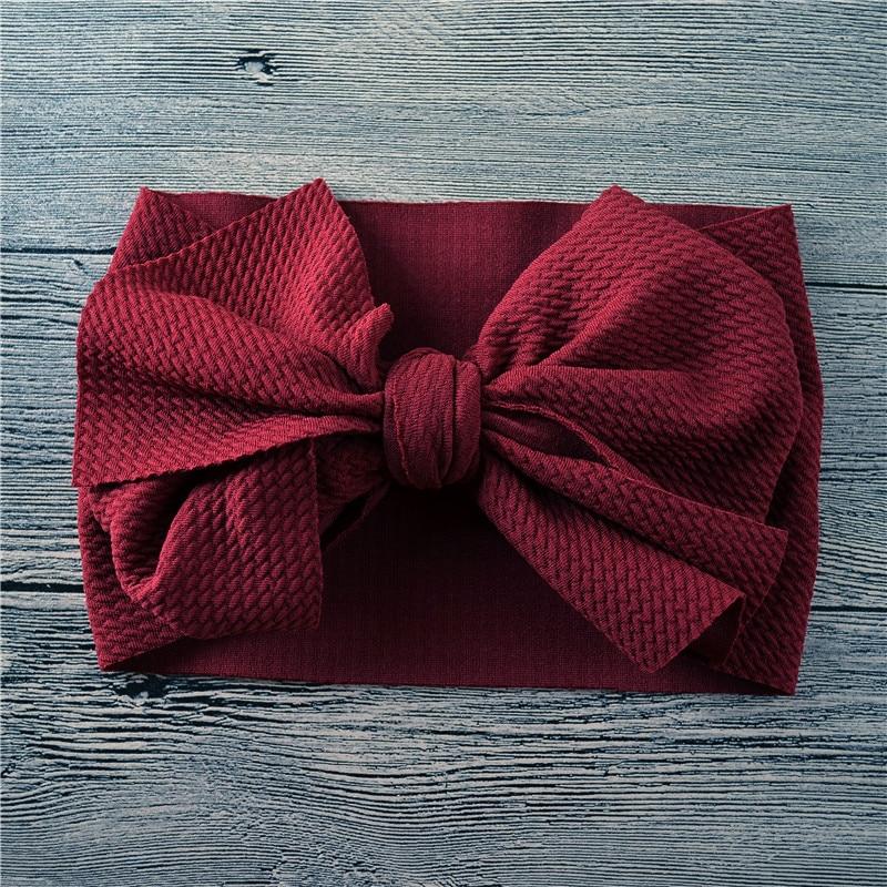 Newborn Large Bow Headwrap for Baby Girl Fabric Messy Bow Headband Turban Bowknot Tie