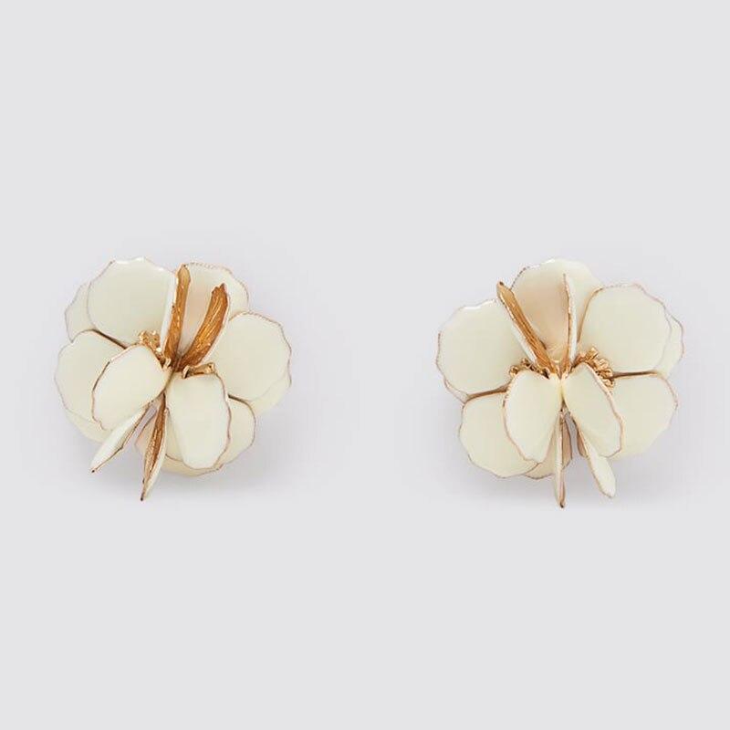 New Modern Irregularity Resin Flower Drop Earrings Stylish Wedding Jewelry For Women Handmade Elegant Earring