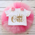 Luxury Modern Baby Girl First 1st Birthday Party Dress Cute Pink Tutu Cake Outfits For Birthday Party with Big Bow And Unicorn Design