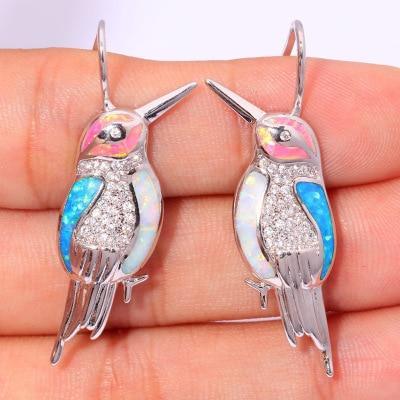 Long Drop Bird Pendant Tassel Crystal Earrings For Woman And Ladies In Jewelry Design.