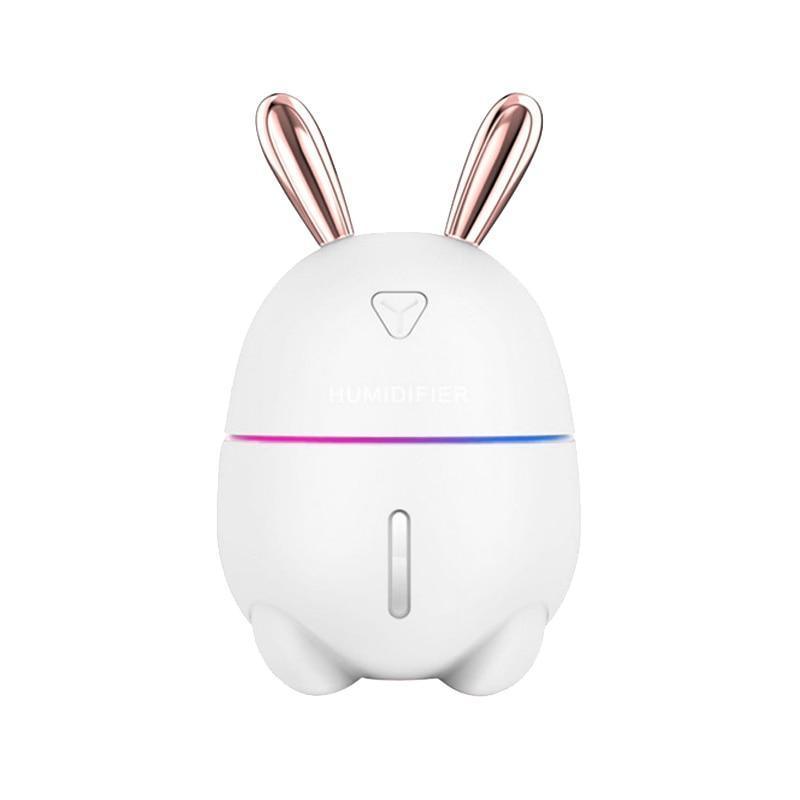 300ML Mini Air Humidifier Cute Rabbit USB Aroma Essential Oil Diffuser Colorful Night Light Car Office  Mist Maker