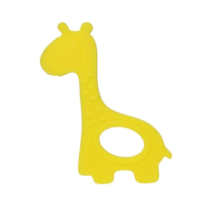 New  Cute Giraffe Appease Teether Toy Teething Chew Toddler Silicone  Natural Organic Food Perfect For Baby Boys and Girls