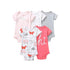 5PCS/SET Baby Bodysuit Newborn Clothes Short Sleeve Cotton Unisex Body Clothing Pajams for Kids