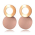 New Modern Korean Statement Round Luxury Earrings For Women Perfect Geometric Elegant Gold Shell Fluff Dangle Drop Earrings