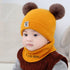 Modern Luxury Children Hats Pom Pom Ball Hat Kids Warm Wool Hooded Hat Baby Scarves Toddler Caps For Kids