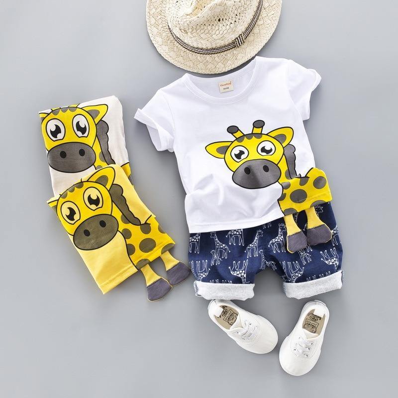 Fashion Infant  Clothing Set for Boys and Girls Cute Summer Casual Clothes Set  Top+Shorts Kids Clothes Summer Edition T shirt and Pants Set