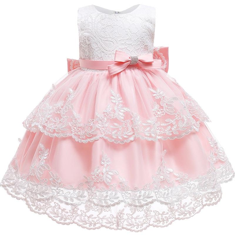 1st Birthday Dress For Baby Girl Clothes Princess Ceremony  Pink Blue Red Dresses Excellent Look Unique Design