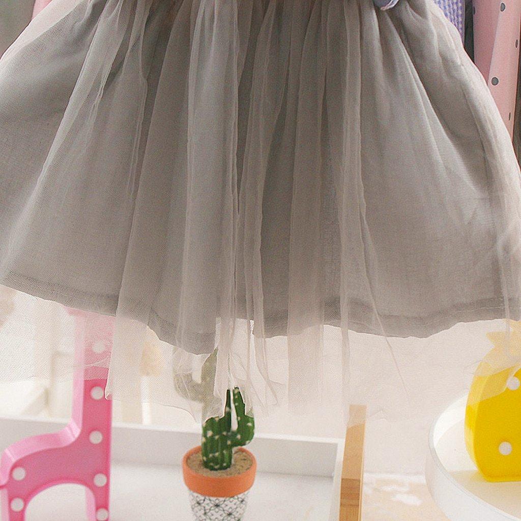 Fashion Modern New Spring Toddler Kids Baby Girls Patchwork Tulle Casual  Princess Dress For Girls