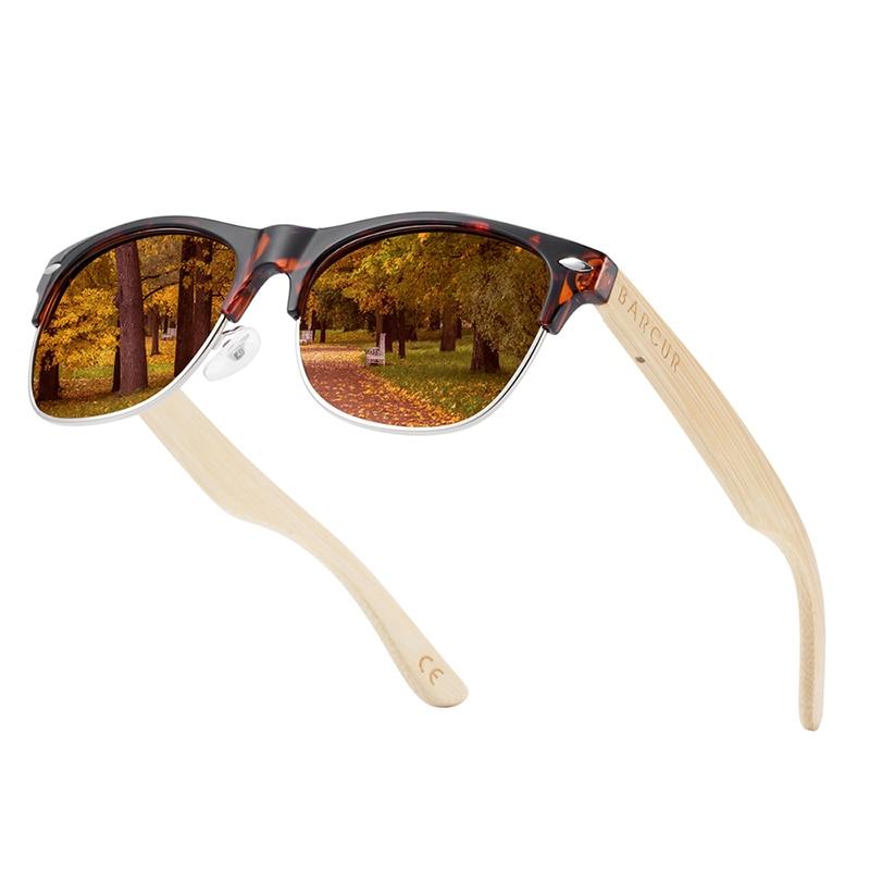 Brand Bamboo Handmade Luxury Polarized Modern and Retro Wood Sunglasses for  Men  and Women With  UV400 Protection