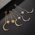 Bohemian Retro Fashion Sun and Moon Exaggerated Long Pendant Earrings For Women and Girls in Luxury Modern Trend New Style