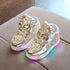 Modern Trend NEW Fashion Style Baby Fashion Sneakers For Children Girls  Star Luminous Child Casual Colorful Light LED Shoes Sneakers