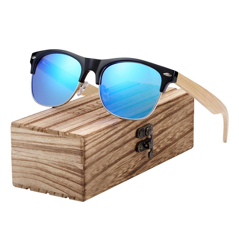 Brand Bamboo Handmade Luxury Polarized Modern and Retro Wood Sunglasses for  Men  and Women With  UV400 Protection