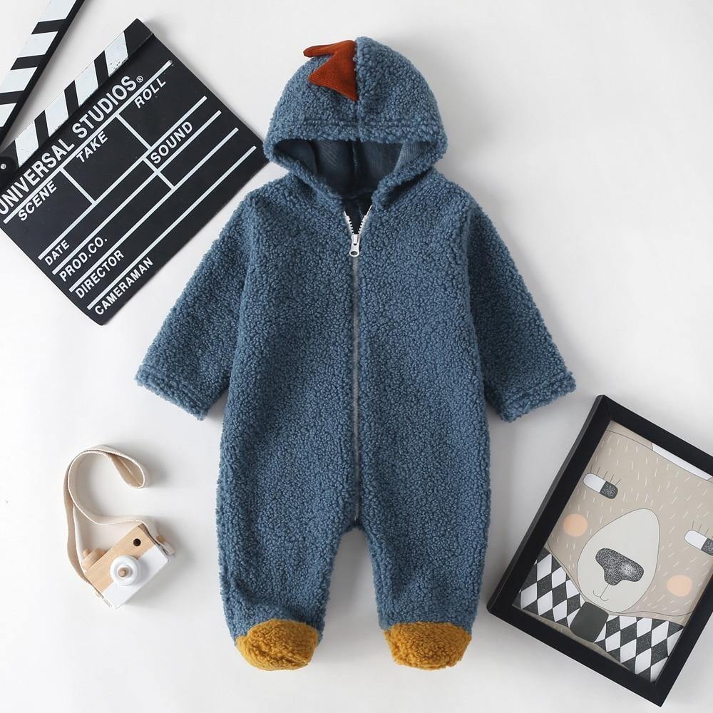 Luxury Modern Newborn Baby Boy/Girl Clothes Long Sleeve Hoddies Bear Zipper Baby Romper Clothes Autumn Winter Season For Kids and Baby