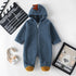 Luxury Modern Newborn Baby Boy/Girl Clothes Long Sleeve Hoddies Bear Zipper Baby Romper Clothes Autumn Winter Season For Kids and Baby