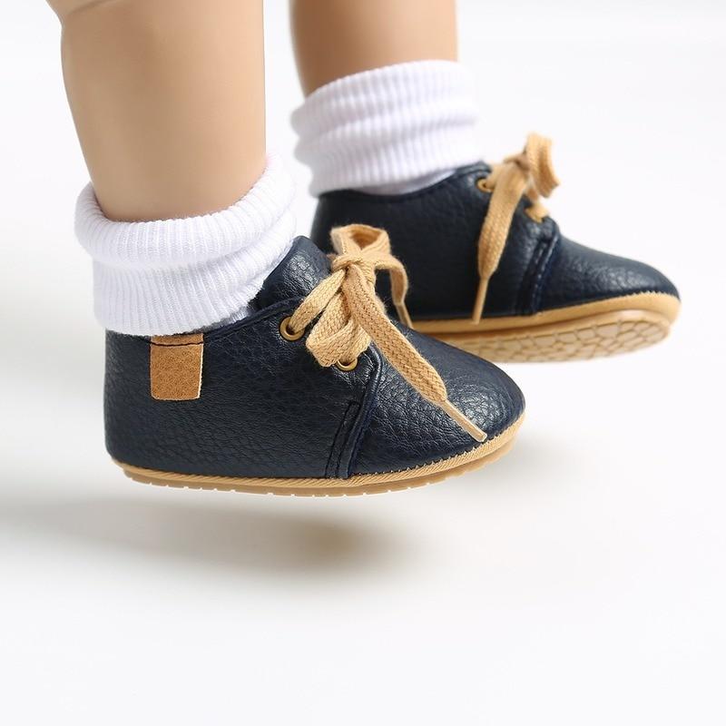 Unisex Baby Luxury Soft Leather Shoes Newborn Rubber Soft Sole First Walkers Toddler Shoes For Everyday Wear For Boys And Girls