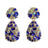 New Long Metal Hollowed-out Hanging Colorful Crystals Dangle Drop Earrings Fine Jewelry Accessories For Women