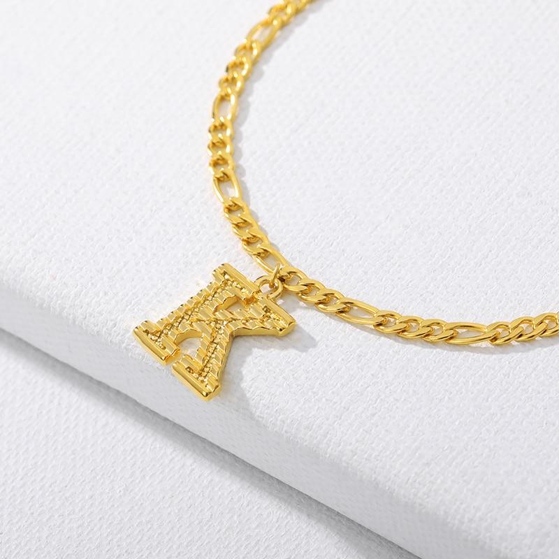 Luxury Anklets Letter Bracelets For Women Stainless Steel Alphabet Ankle Bracelet  Gold Chain Foot Jewellry