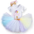 Modern Unicorn Party Girls Tutu Dress Toddler Kids Clothes Baby 1st Birthday Outfits For Girls