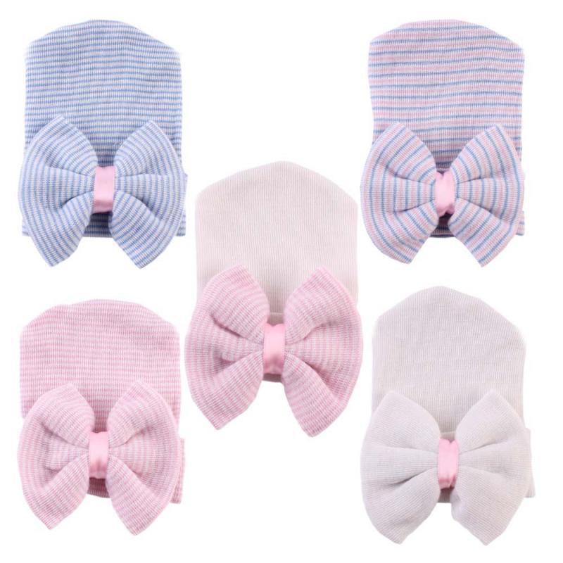 Newborn Baby Hat Baby Girls Bowknot Cap Warm Breathable Infant Cap With Big Bow In Modern Design For Baby Kids