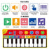 Big Size Music Piano Carpets & 8 Instruments Guitar Accordion Violin Sounds  Musical Play Mat Educational Toy For Kids