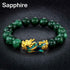 Obsidian Stone Beads Bracelet For Men and Women Unisex Wristband Gold Black Pixiu Wealth and Good Luck Bracelet Design